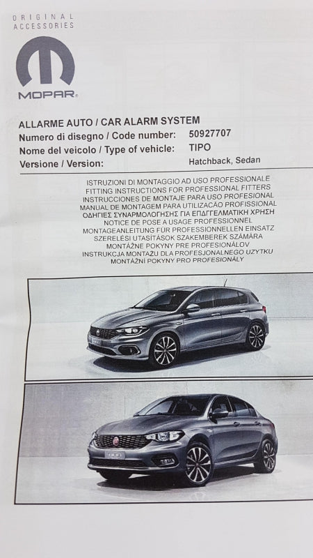 Original FIAT Tipo '15- Alarmanlage 50927707