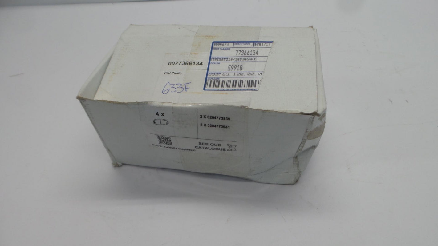 Original FIAT Punto '12-'17 ALFA ROMEO Mito '08- Bremsbeläge vorne 77366134