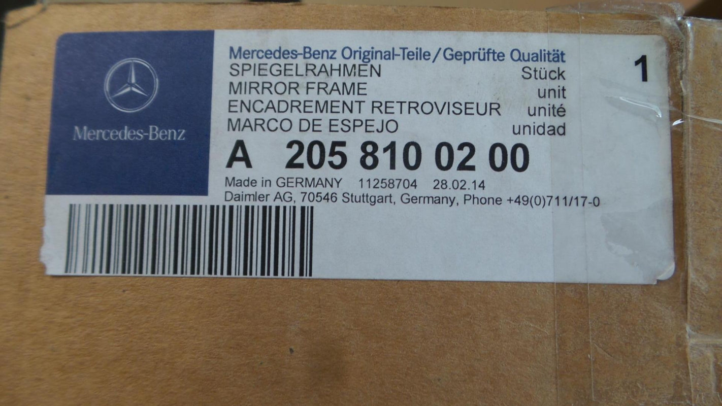 Original MERCEDES-BENZ C-klasse W205 Außenspiegel Gehäuse rechts A2058100200