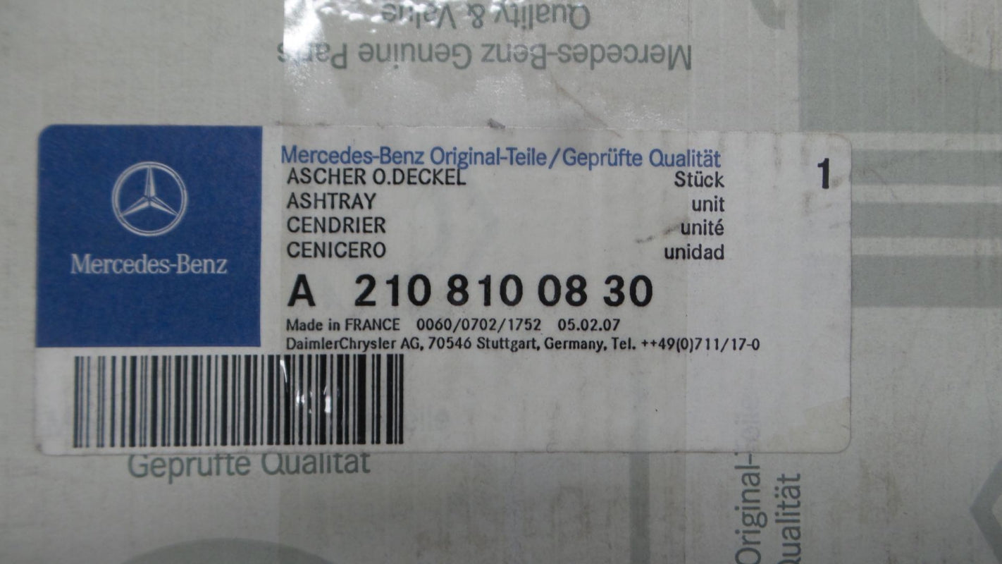 Original MERCEDES-BENZ E-klasse W210 Aschenbecher ohne Deckel A2108100830