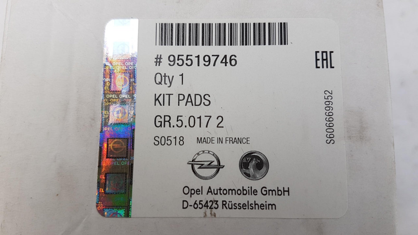 Original OE OPEL Bremsbeläge 95519746