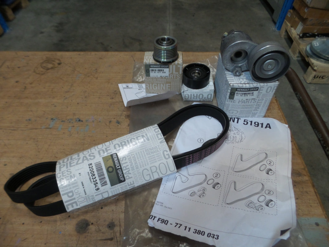 Original RENAULT Laguna 1-2 Master-2 Trafic-2 Keilrippenriemensatz 117208353R