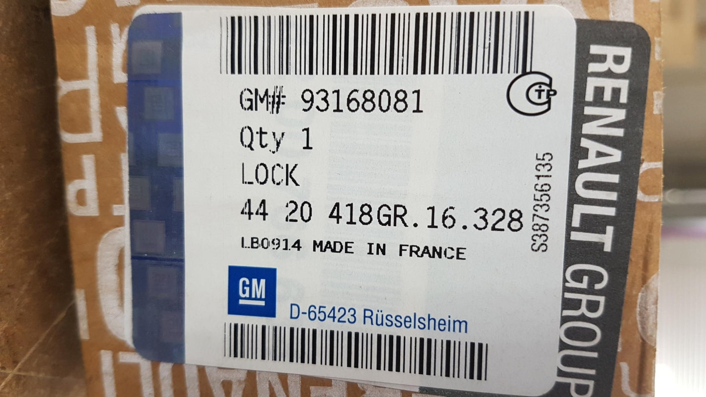 Original OPEL Movano-B Türschloss mit Motor vorne links 93168081