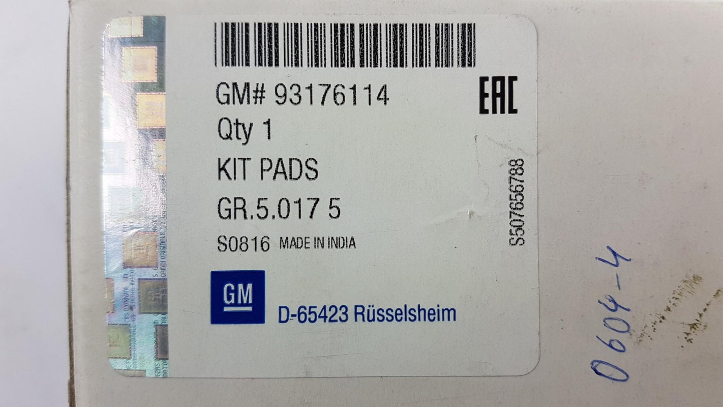 Original OPEL Corsa-C Meriva-A Bremsbeläge Bremsklötze asbestfrei vorne 93176114