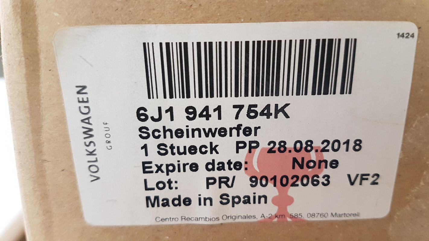 Original SEAT Ibiza IV (6J/6P) Hauptscheinwerfer Vorne Rechts 6J1941754K