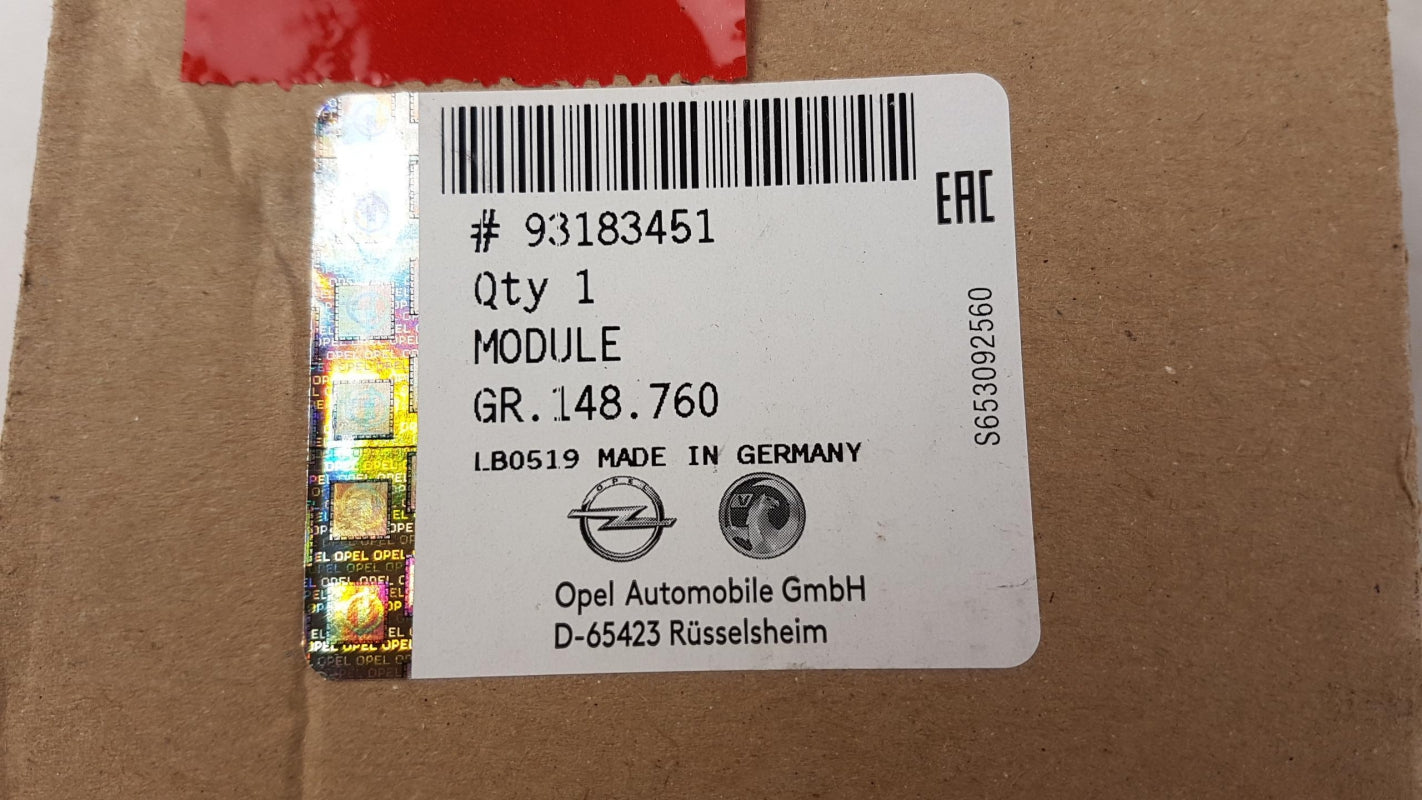 Original OPEL Zafira-B 2005-2015 CIM Modul Kombischalter (433MHz) 93183451