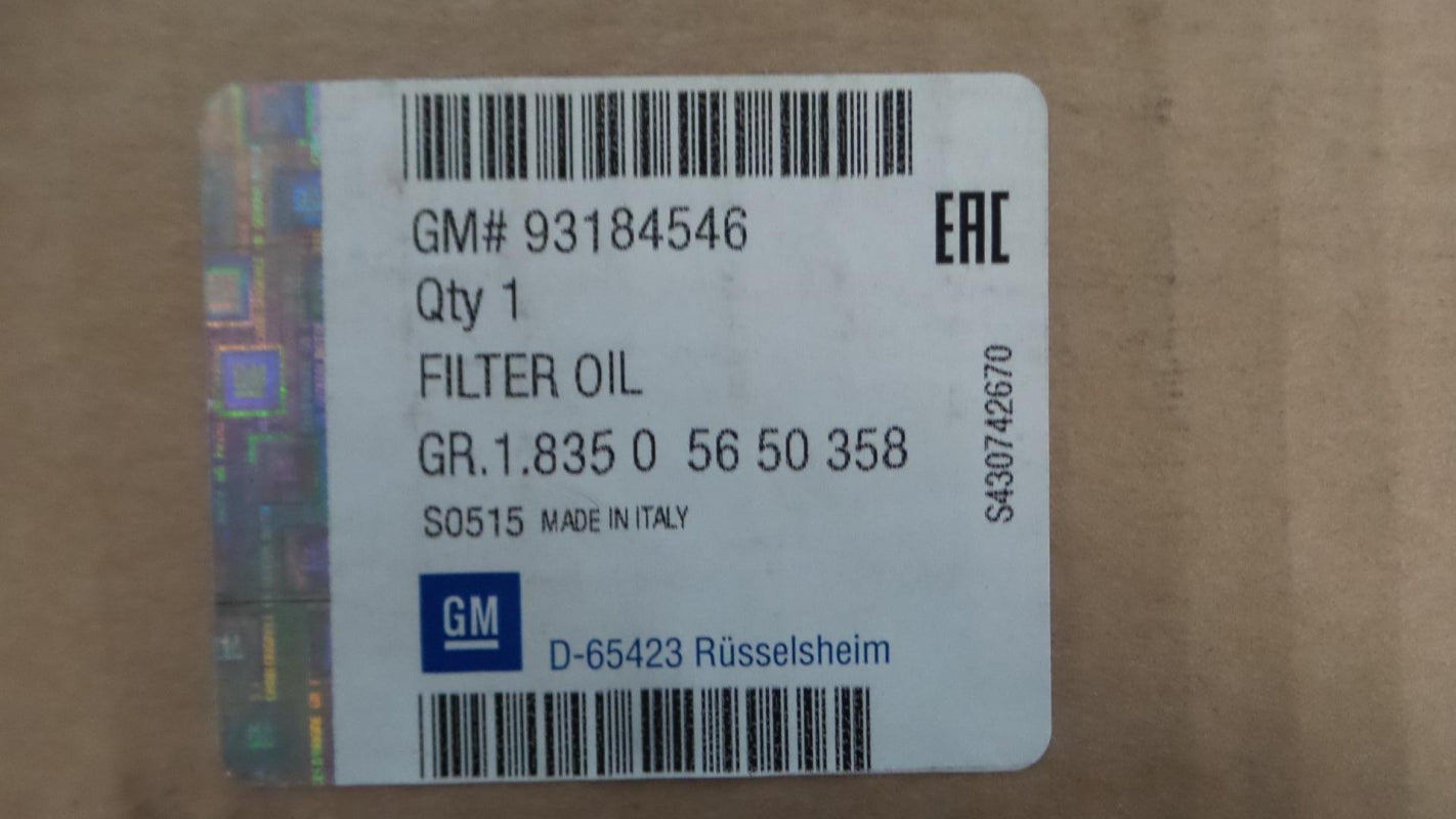 Original OPEL Agila-B Corsa-C Corsa-D Meriva-A 1.3 CDTi Motorölkühler 93184546