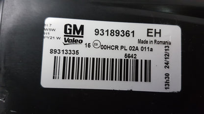 Original OPEL Corsa-D Hauptscheinwerfer Frontlicht schwarz links 93189361