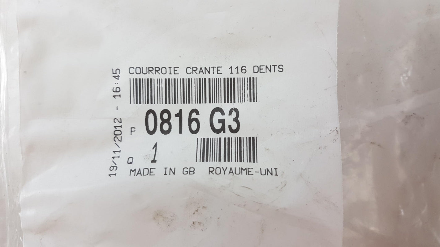 Original PEUGEOT 307 308 407 Expert CITROEN C4 C5 C8 2.0 HDi Zahnriemen 0816G3