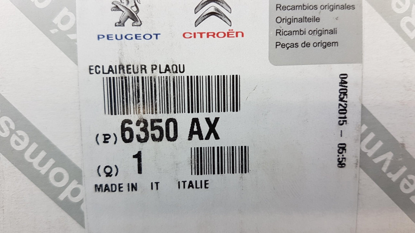 Original OE Peugeot Kennzeichenleuchte 6350AX