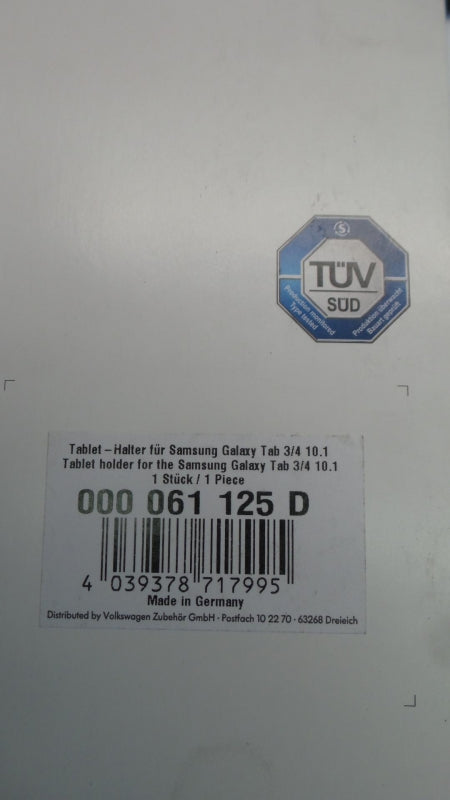 Original Volkswagen Halter für Samsung Galaxy Tab 3/4 10.1" 000061125D