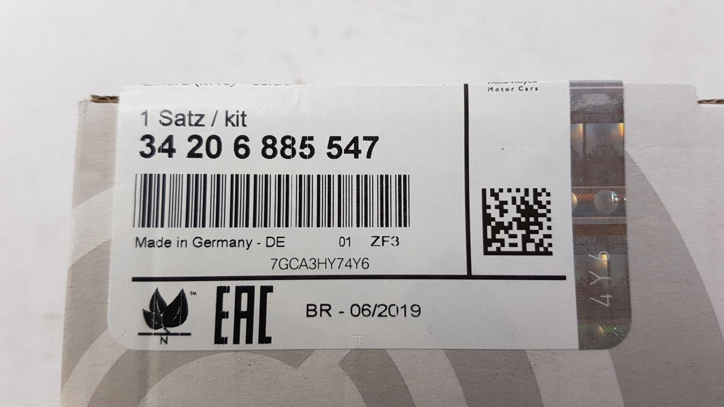 Original BMW 1' F40 F52 2' F44 F45 X2 Bremsbeläge asbestfrei Hinten 34206885547