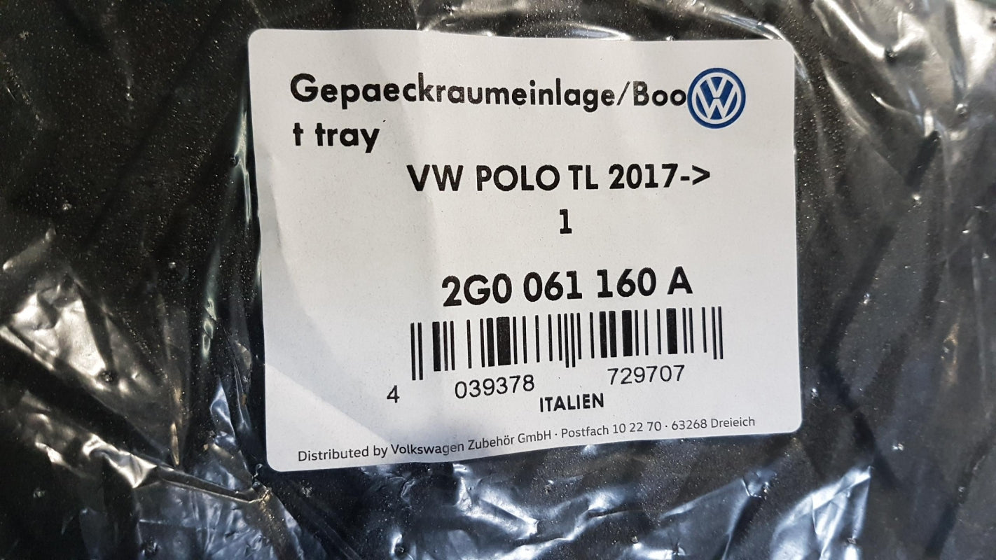 Original VW Polo 7 Gepäckraumeinlage Kofferraummatte schwarz 2G0061160A