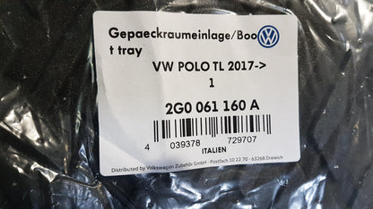 Original VW Polo 7 Gepäckraumeinlage Kofferraummatte schwarz 2G0061160A