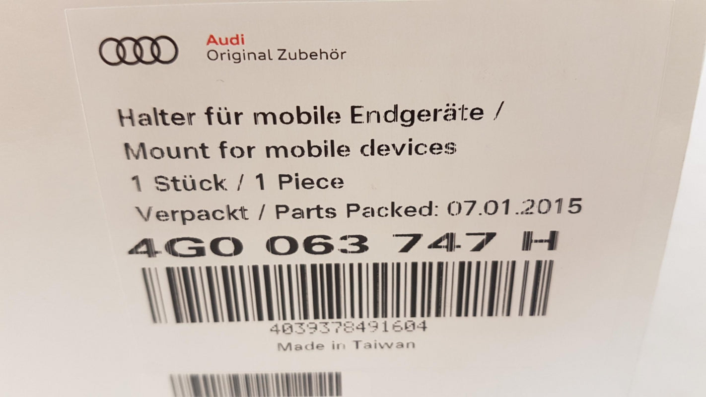 Original AUDI A4 A5 A6 A7 Q5 Q7 RS4 RS6 RS7 Halter für DVD-Player 9" 4G0063747H