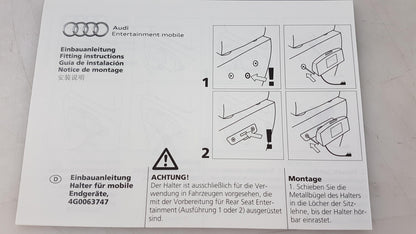 Original AUDI A4 A5 A6 A7 Q5 Q7 RS4 RS6 RS7 Halter für DVD-Player 9" 4G0063747H