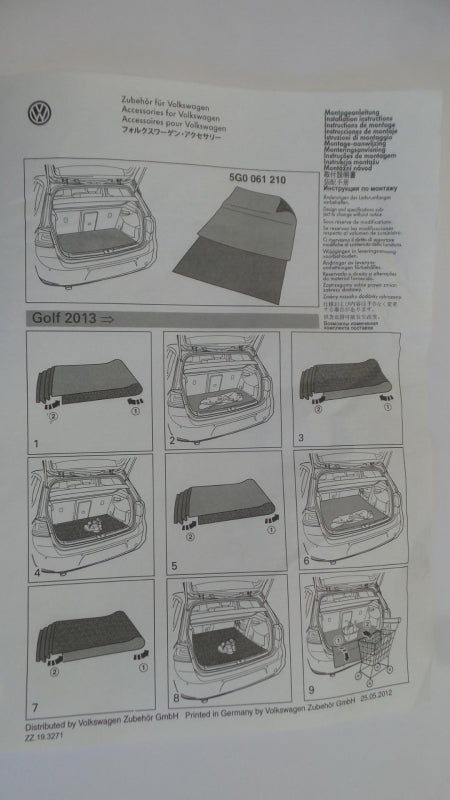 Original OE Volkswagen Kofferraummatte 5G0061210