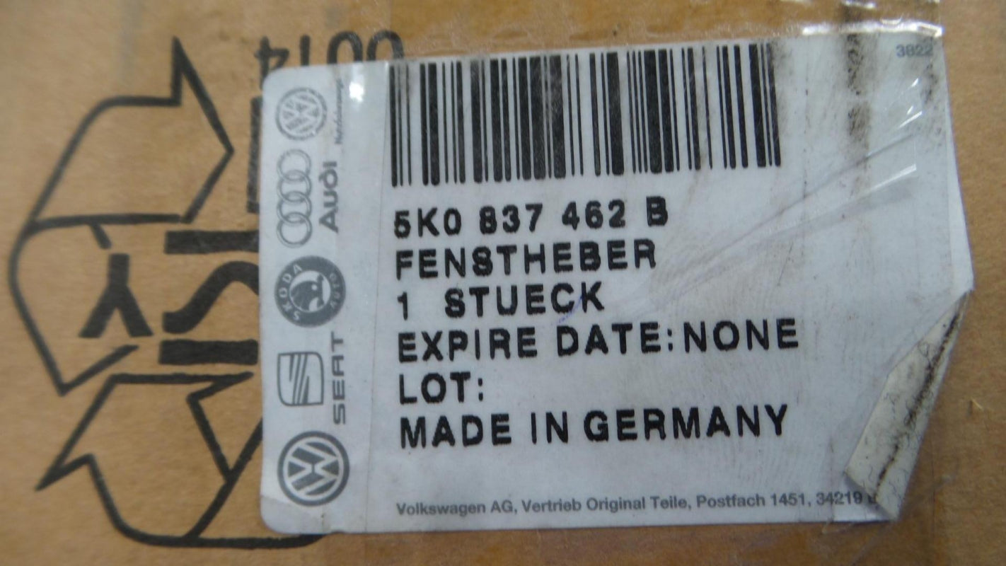Original VW Golf Fensterheber ohne Motor vorne rechts 5K0837462B
