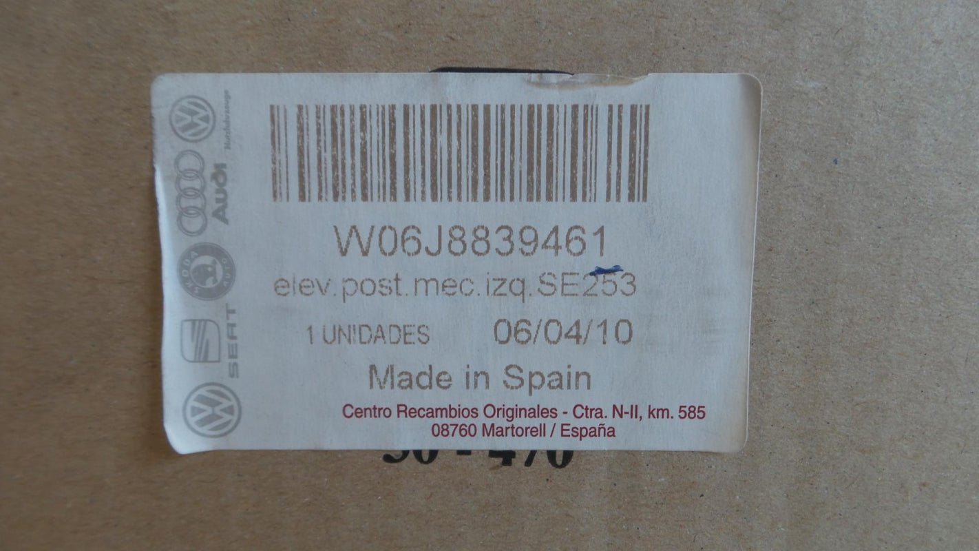 Original SEAT Ibiza IV '09-'17 Fensterheber ohne Motor hinten links 6J8839461