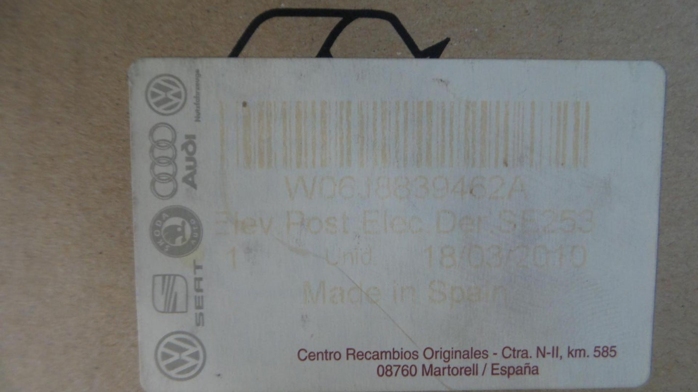 Original SEAT Ibiza IV '09-'17 Fensterheber ohne Motor hinten rechts 6J8839462A