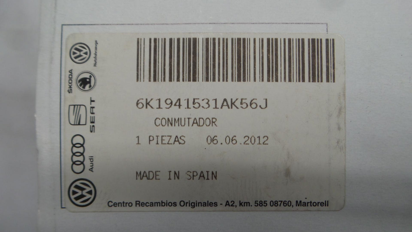 Original SEAT Cordoba Ibiza '99-'02 Lichtschalter off-black 6K1941531AK56J
