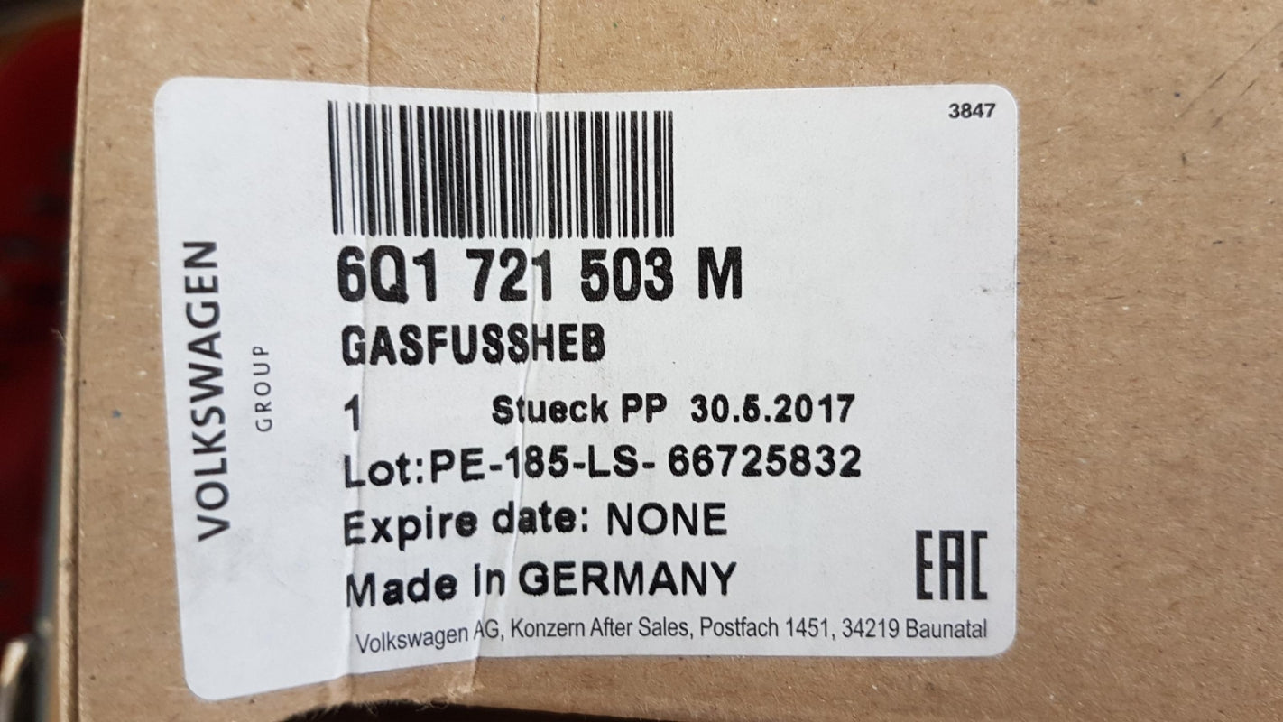 Original AUDI A1 TT VW Amarok Polo Beetle SKODA Fabia Rapid Gaspedal 6Q1721503M