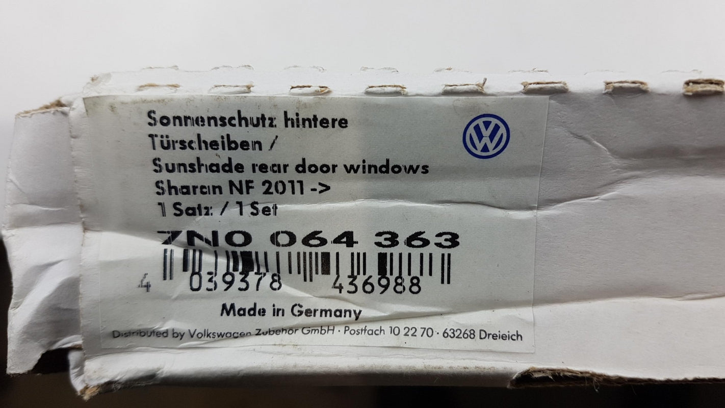 Original VW Sharan (7N) Sonnenschutz Hinten schwarz 7N0064363