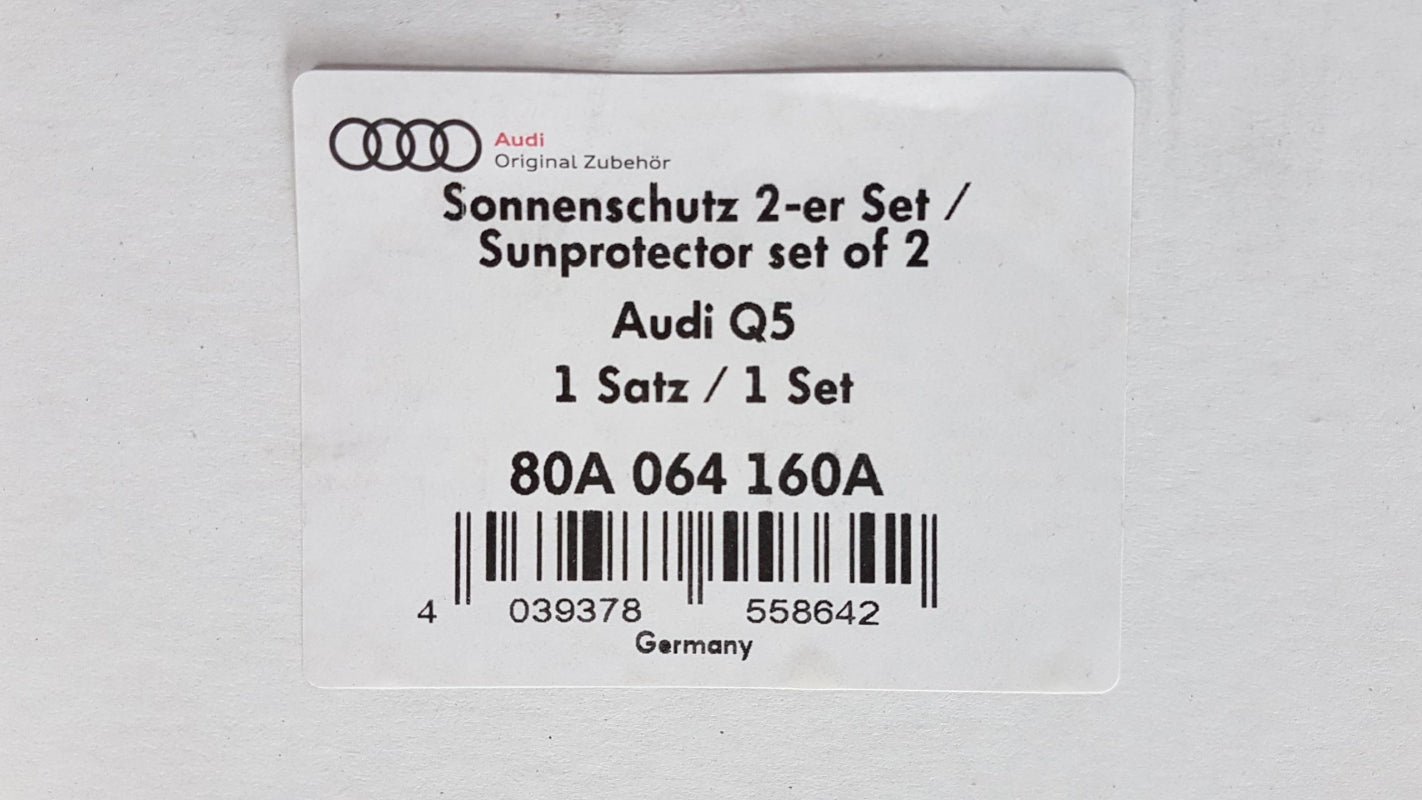 Original AUDI Q5 '17- Sonnenblende für hintere Türscheiben 2-stück 80A064160A