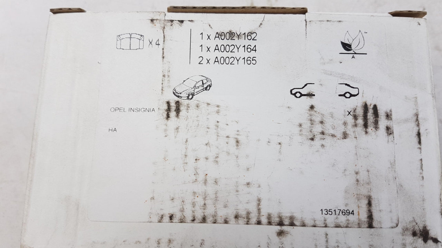 Original OPEL Insignia-B Bremsbeläge Satz Hinten 13517694