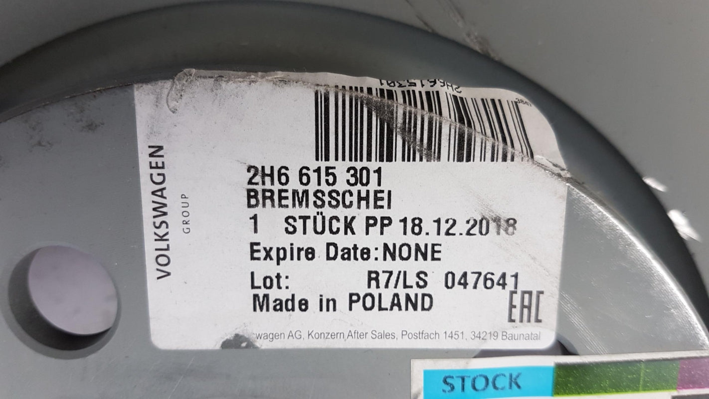 Original OE Volkswagen Bremsscheibe (1 Stück) 2H6615301