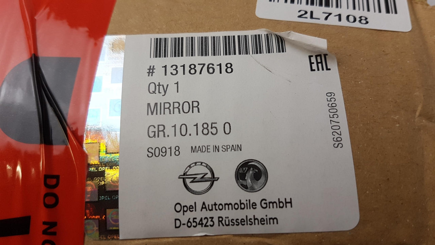 Original OPEL Corsa-D Corsa-E Außenspiegelgehäuse schwarz rechts 13187618