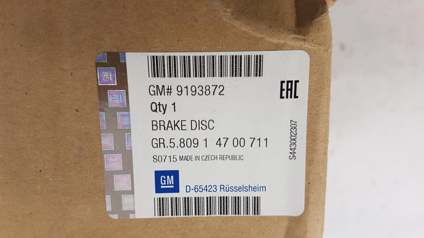 Original OPEL Agila-A (2000-2008) Bremsscheiben Satz 247mm Vorne 9193872