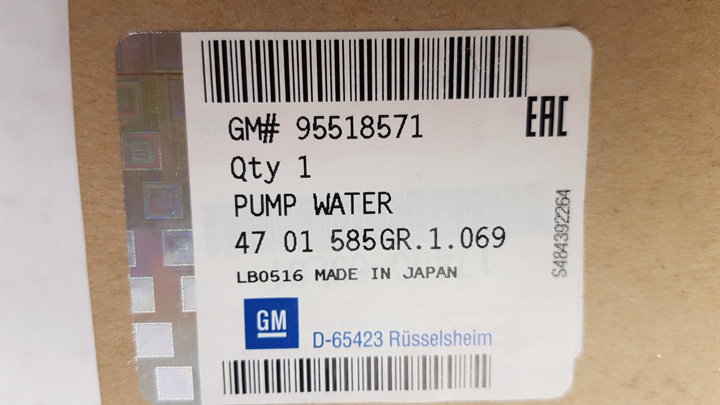 Original OE OPEL Wasserpumpe 95518571