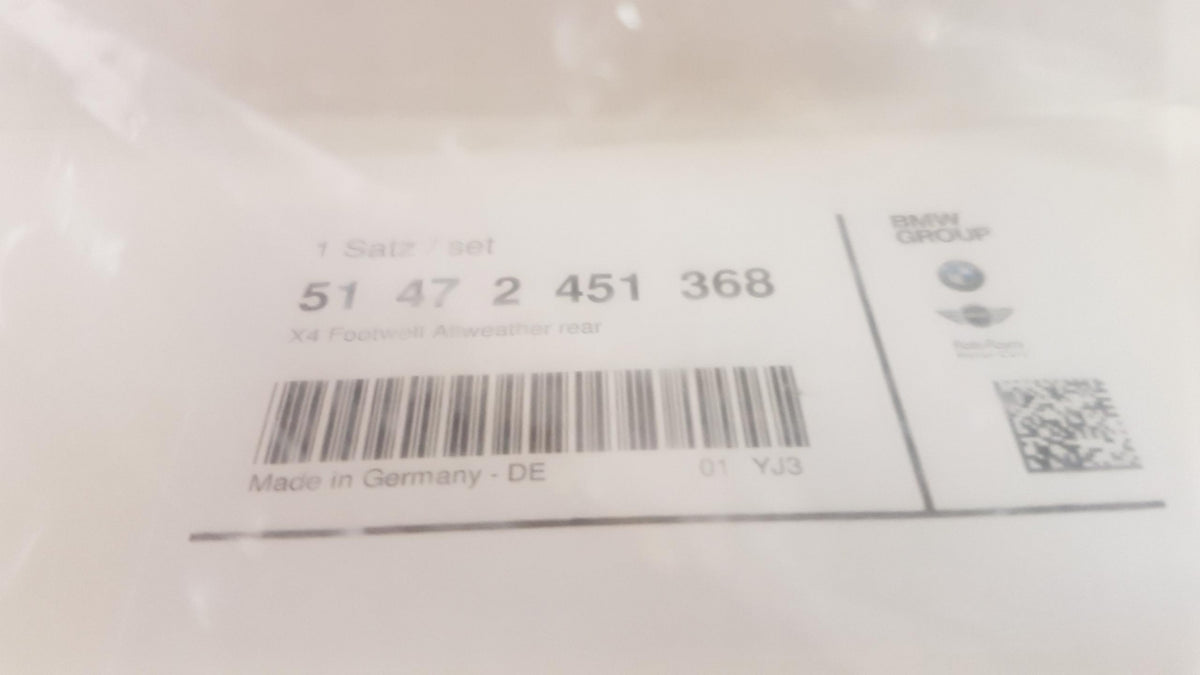 Original OE BMW Fußmattensatz 51472451368