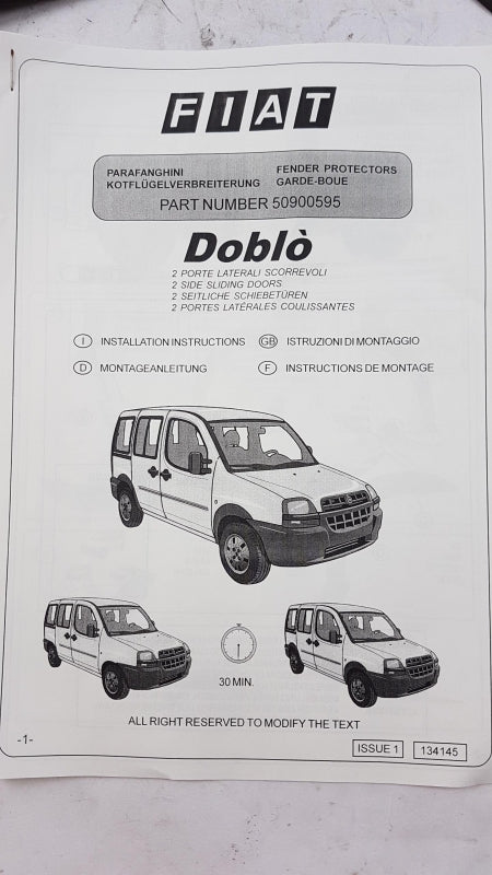 Original OE FIAT Kotflügel Zierleisten Satz 50900764