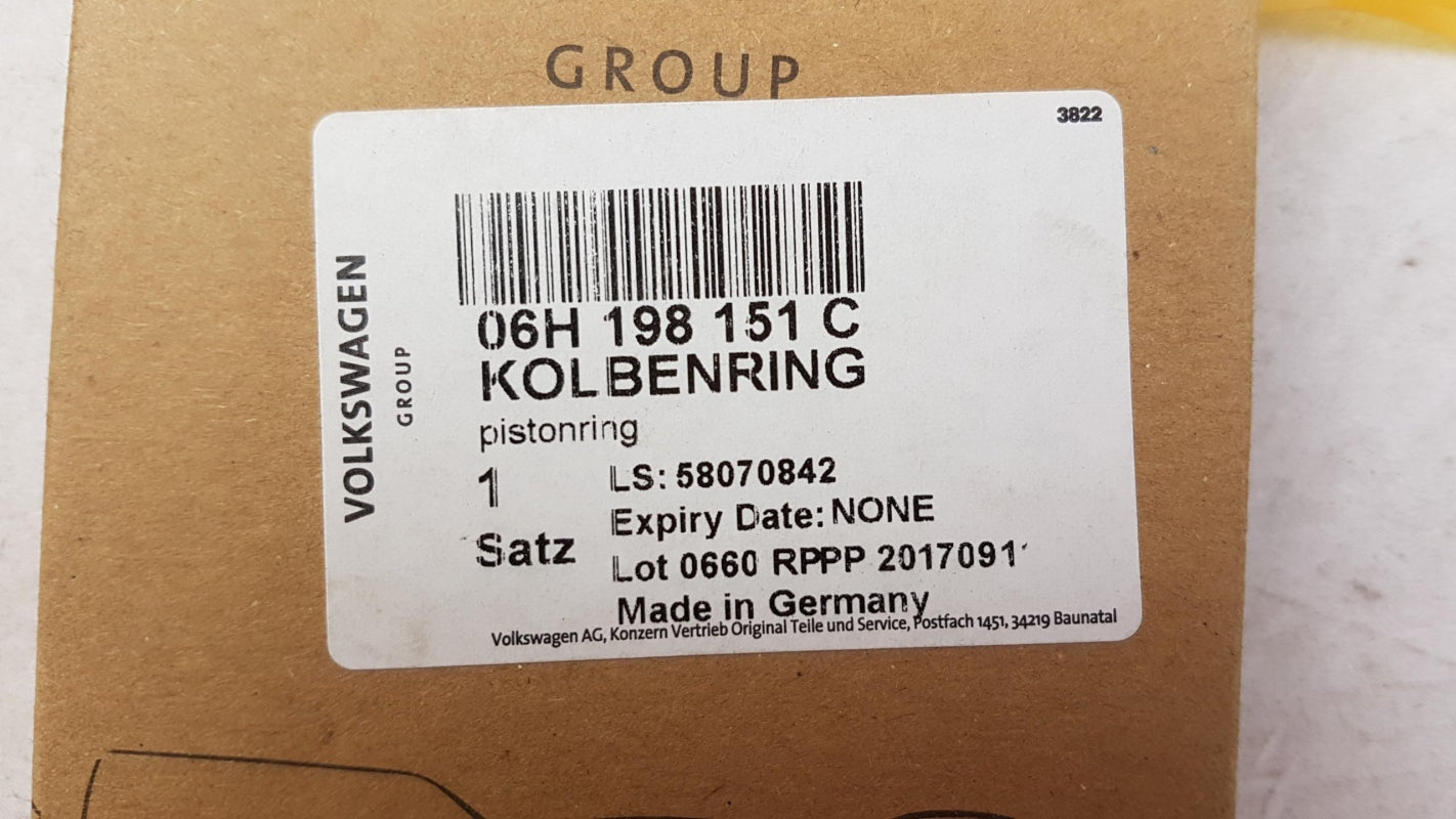 Original AUDI VW SEAT SKODA 1.8/2.0 TFSI Kolbenringsatz 06H198151C