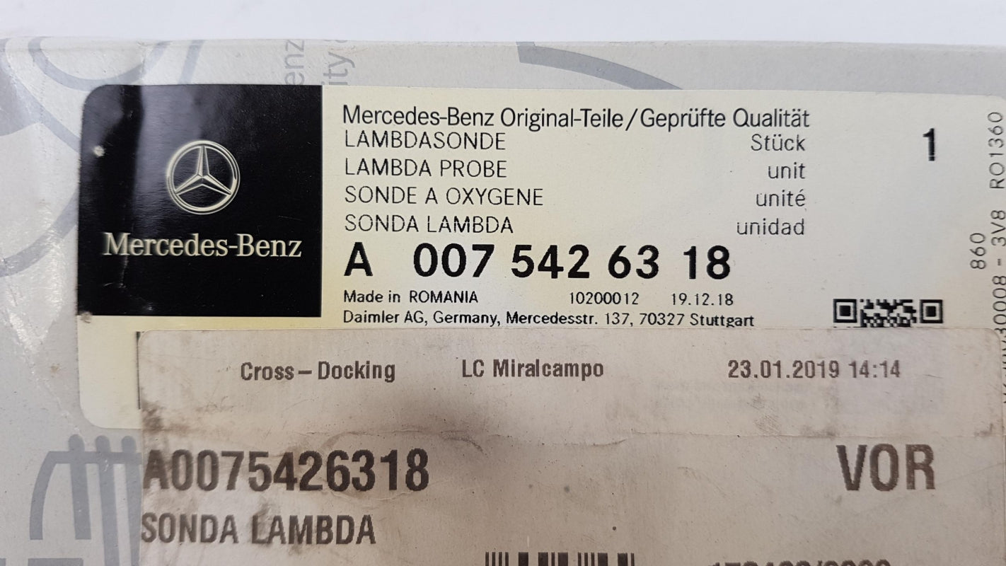 Original MERCEDES-BENZ W176 W246 X156 W222 W447 R231 Lambdasonde A0075426318