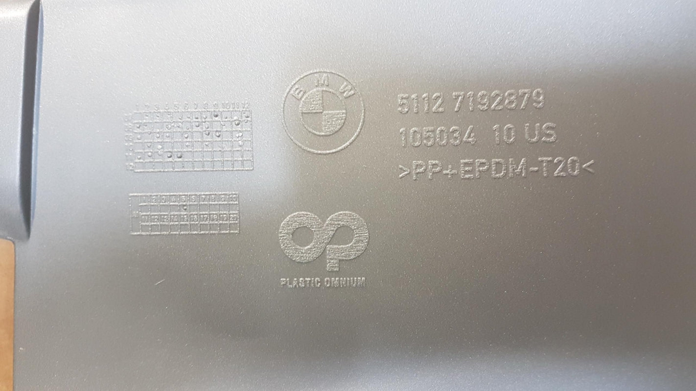 Original BMW X6 (E71 E72) Stoßstange Blende unten hinten 51127192879