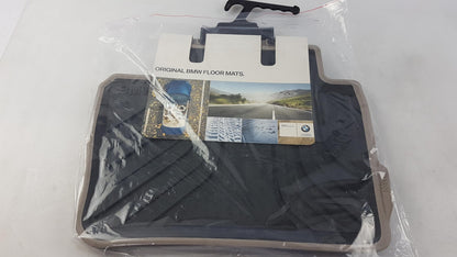 Original BMW 3' F30 F80 4' F36 Satz Gummimatten hinten schwarz/beige 51472220142