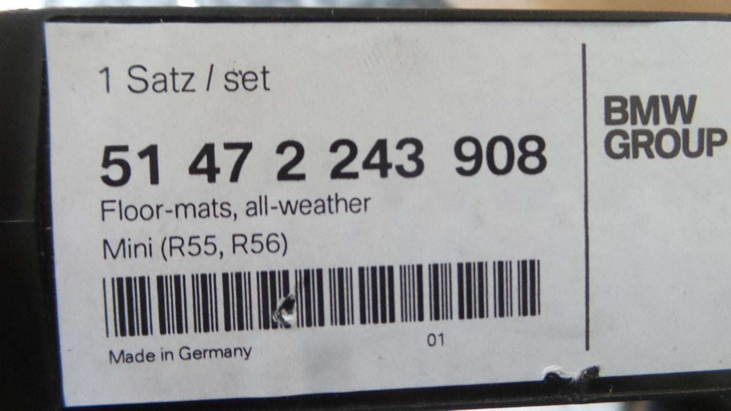 Original OE BMW Fußmattensatz 51472243908