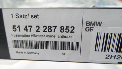 Original BMW 2' F45 F46 Fußmattensatz Allwetter anthrazit vorne 51472287852