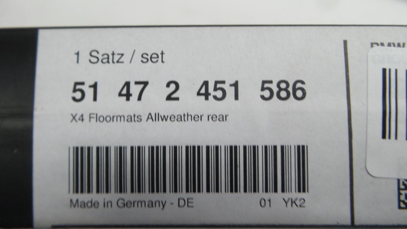 Original OE BMW Fußmattensatz 51472451586