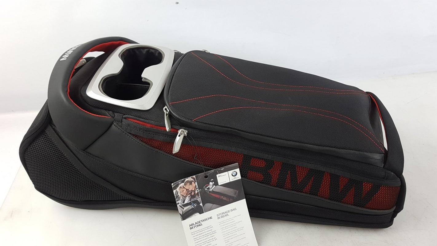 Original BMW Sport Line Ablagetasche Fond mit Getränkehalter Schwarz 52212219904
