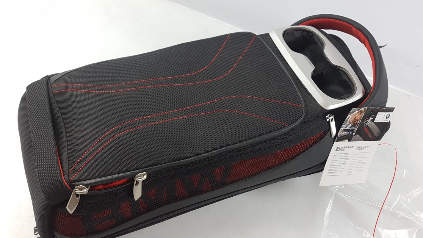 Original BMW Sport Line Ablagetasche Fond mit Getränkehalter Schwarz 52212219904