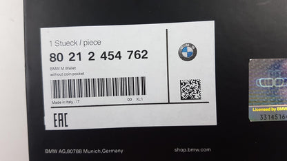 Original BMW Geldbörse ohne Münzfach Leder mit Carbonfaser schwarz 80212454762