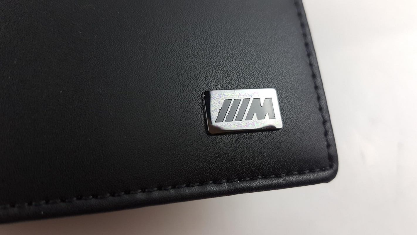 Original BMW Geldbörse ohne Münzfach Leder mit Carbonfaser schwarz 80212454762