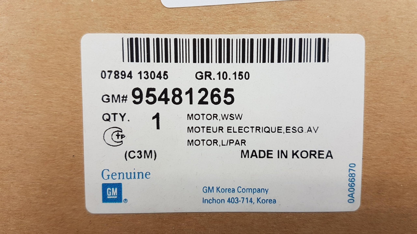 Original CHEVROLET Spark (M300) Wischermotor vorne 95481265