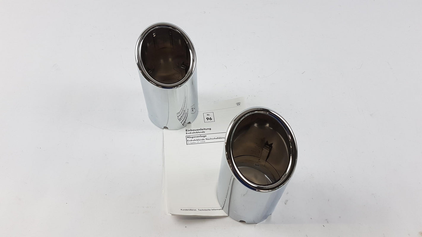 Original AUDI A4 A5 A6 Q5 S-Line Chrom 80mm Auspuffblende 8K0071762