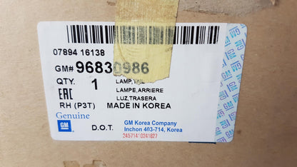 Original CHEVROLET Aveo T300 Heckleuchte Rücklicht rechts 96830986