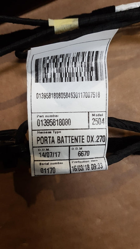 Original FIAT Ducato 250 290 Kabelbaum Reparatursatz Hecktür rechts 1395818080